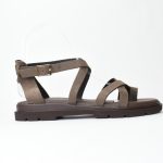 Χειροποιητα Δερματινα Πεδιλα Flatform Artistic 4316-40 Καφε/Brown
