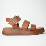 Χειροποιητα Δερματινα Πεδιλα Flatform Artistic 4315-50 Ταμπα/Taba