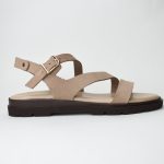Χειροποιητα Δερματινα Πεδιλα Flat Artistic 4316-13 Μπεζ/Beige